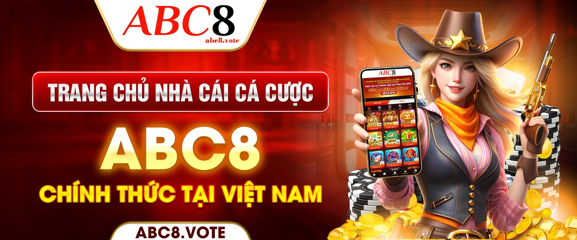 Banner trang chủ nhà cái cá cược ABC8 chính thức tại Việt Nam